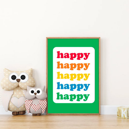 Happy Print by Studio78Design Neutral Baby Boutique