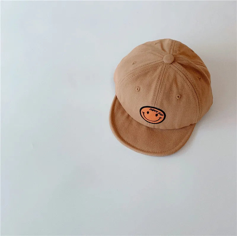 2023 Children's Hat Boys Girls Cute Embroidered Peaked Cap Fashion Solid Color Dome Outdoor Casual Baseball Caps Neutral Baby Boutique