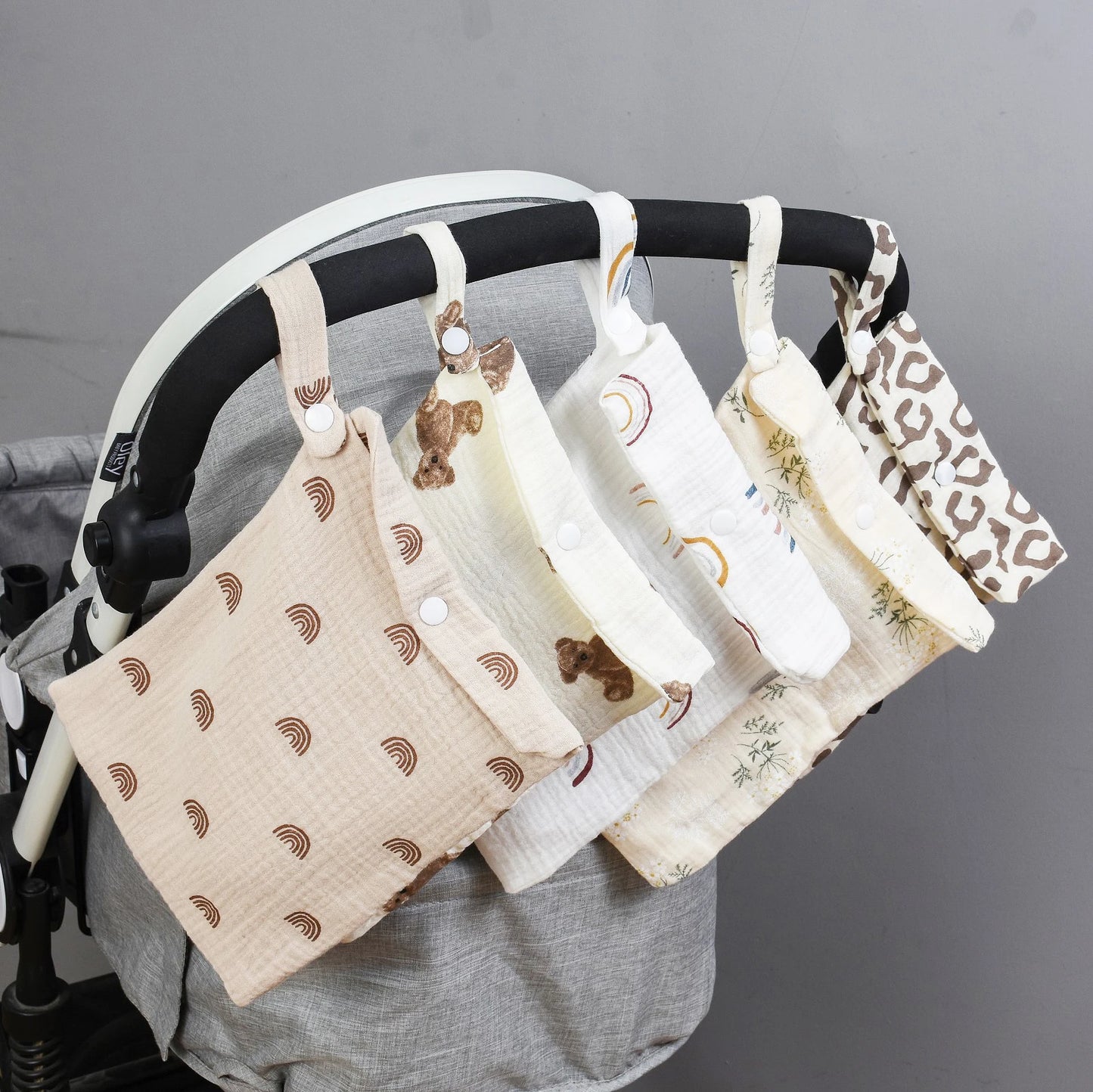 Multifunctional Baby Diapper Bag Reusable Cute Color Travel Nappy Pouch Soft Cotton Mummy Storage Bag Baby Nappy Bag Neutral Baby Boutique