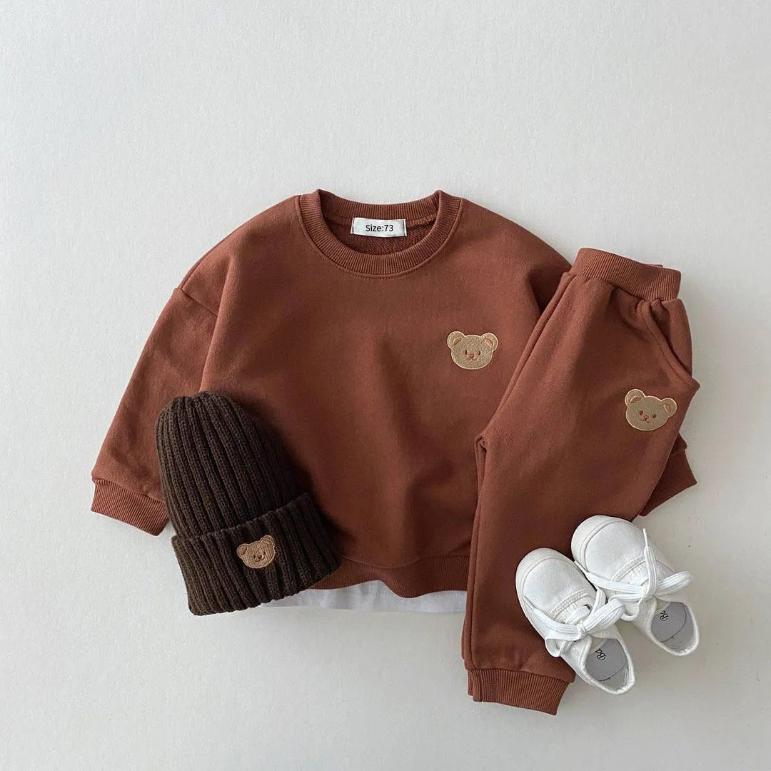 The Cutie Bear Tracksuit - Neutral Baby Boutique