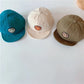 2023 Children's Hat Boys Girls Cute Embroidered Peaked Cap Fashion Solid Color Dome Outdoor Casual Baseball Caps Neutral Baby Boutique