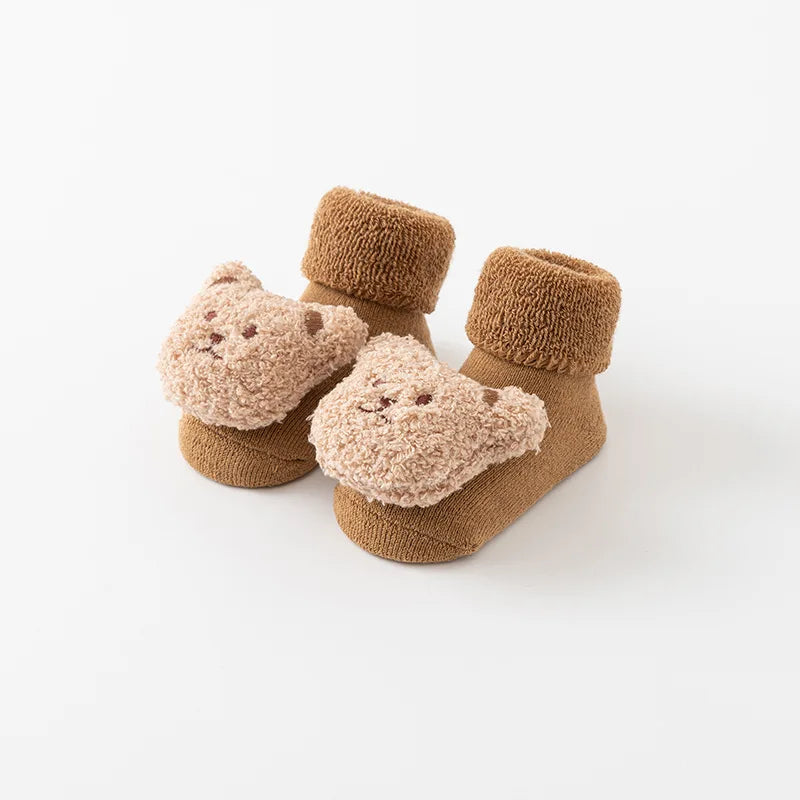 The Cutie Bear Slipper Socks - Neutral Baby Boutique