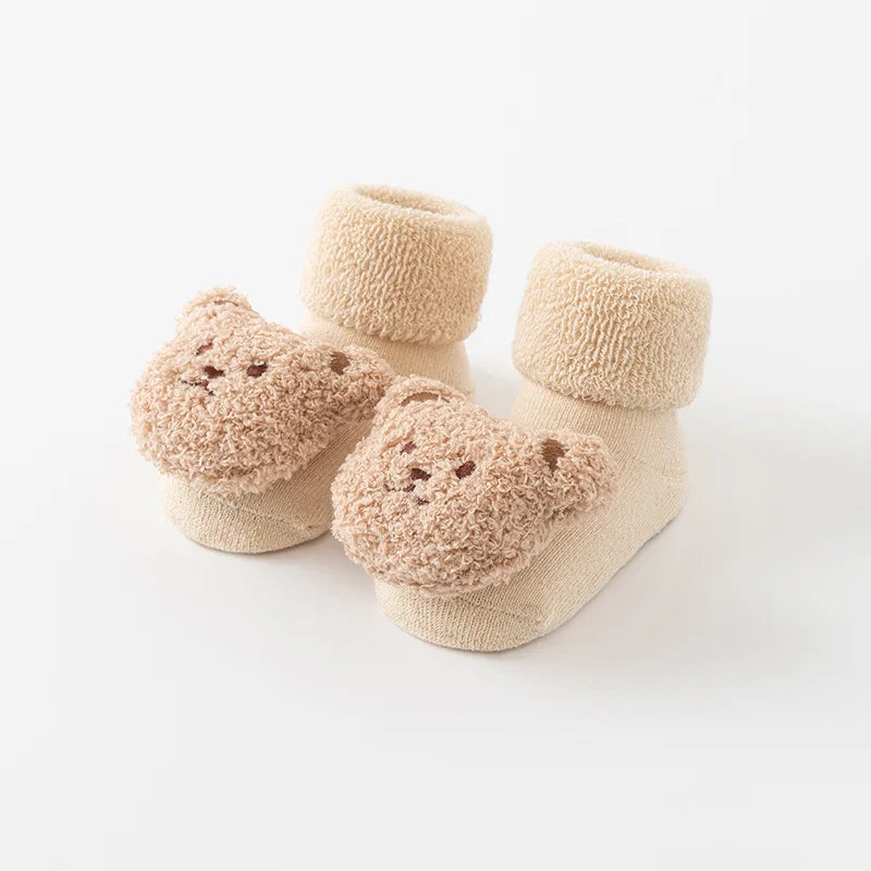 The Cutie Bear Slipper Socks - Neutral Baby Boutique