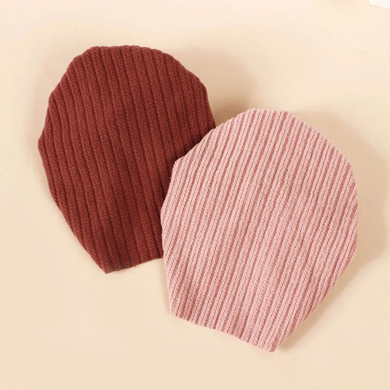 MILANCEL New Newborn Fetal Cap Cute Baby Bow Striped Pullover Hat Children Sweet Hat Neutral Baby Boutique