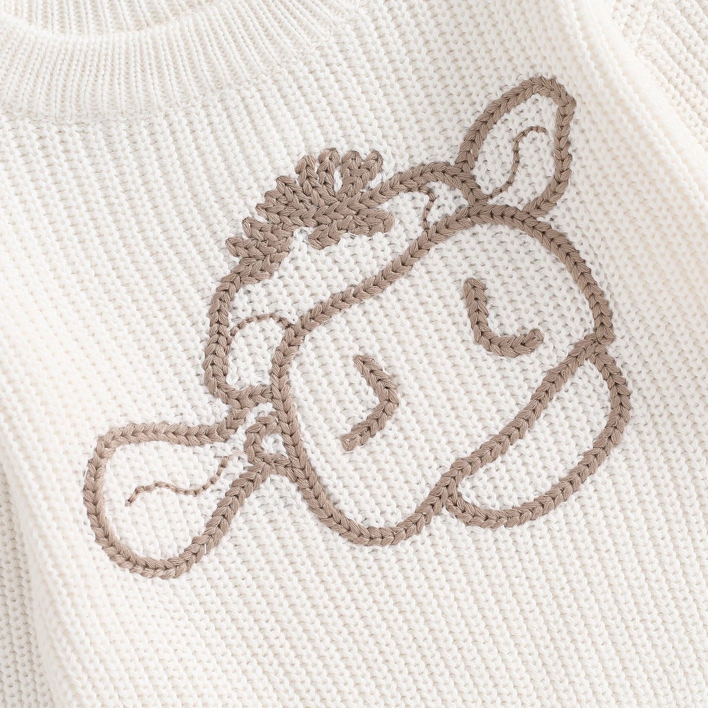 MISOWMNJOY Winter Autumn Sweaters Newborn Infant Knit Wear Long Sleeve Cow Embroidery Knitting Pullovers for Girls Boy Jumpers Neutral Baby Boutique