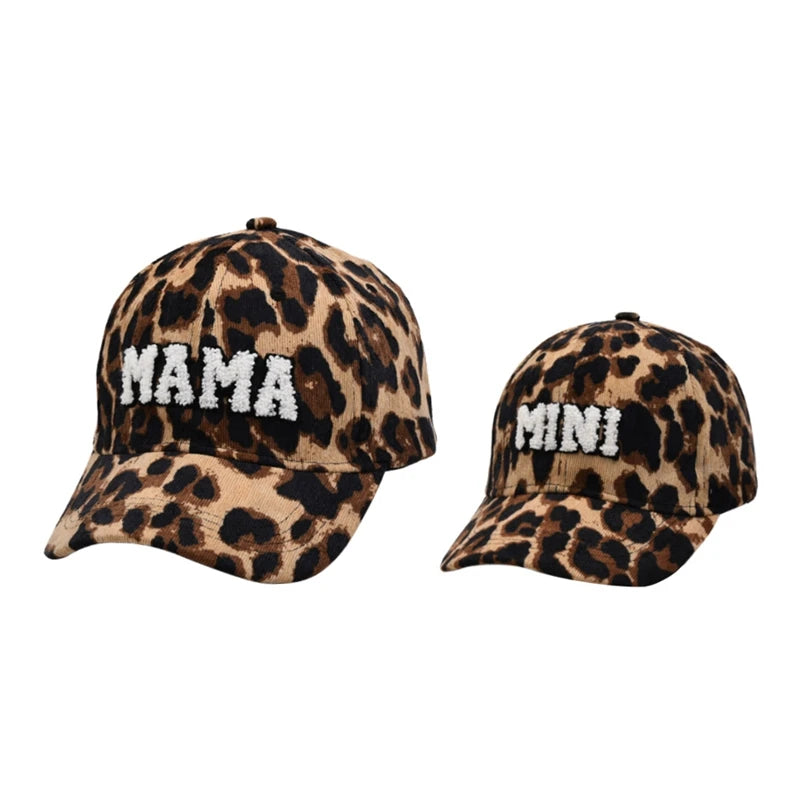 Mommy and Me Baseball Cap Mother Daughter Son Matching Hat Adult Kids Letters Print Mama Mini Corduroy Hats Neutral Baby Boutique