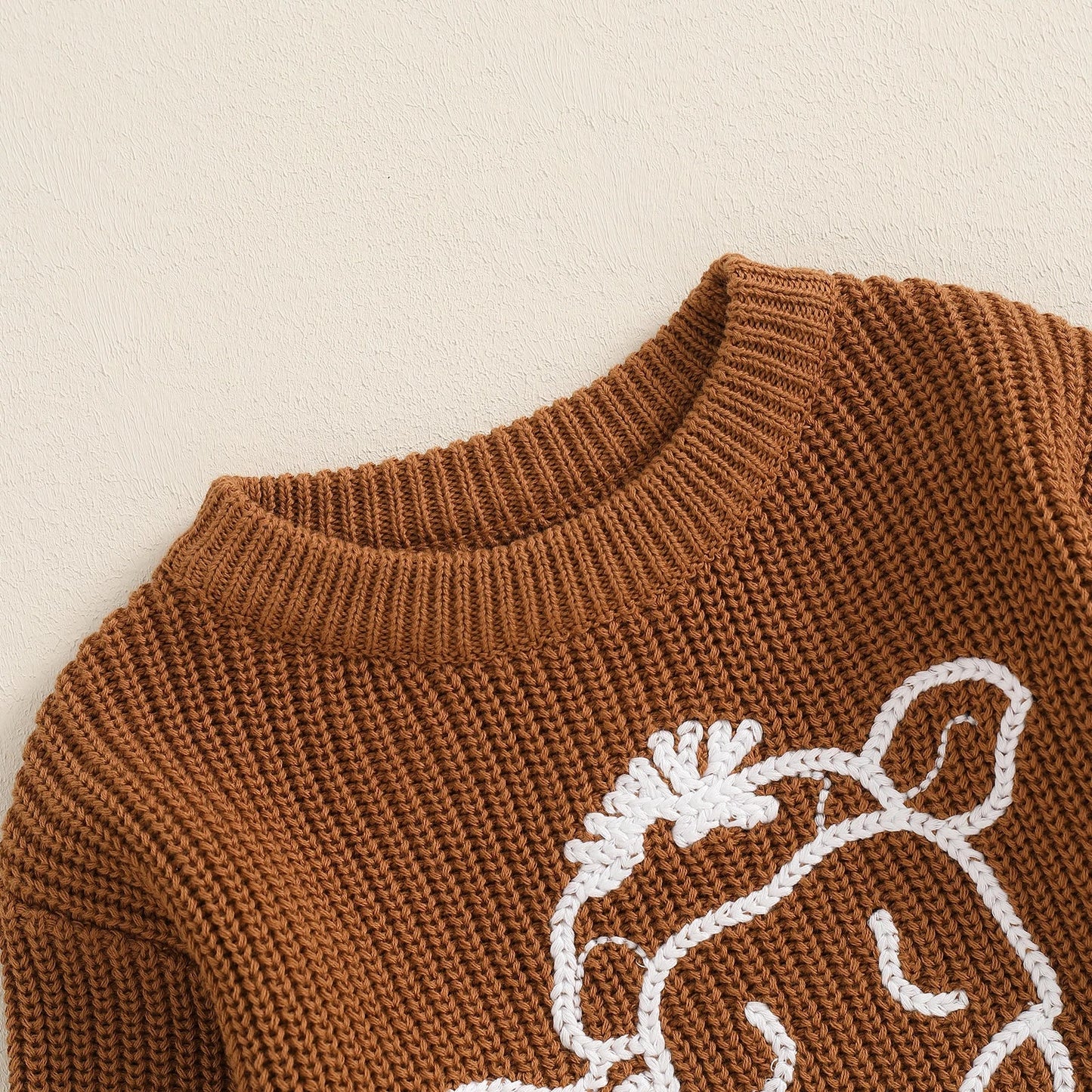 MISOWMNJOY Winter Autumn Sweaters Newborn Infant Knit Wear Long Sleeve Cow Embroidery Knitting Pullovers for Girls Boy Jumpers Neutral Baby Boutique
