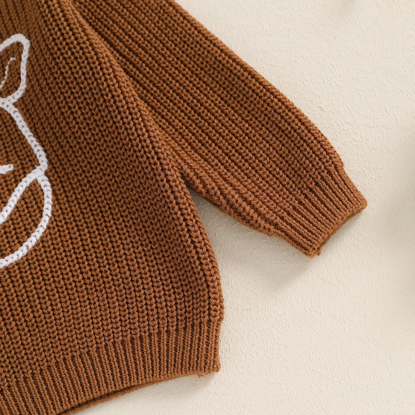 MISOWMNJOY Winter Autumn Sweaters Newborn Infant Knit Wear Long Sleeve Cow Embroidery Knitting Pullovers for Girls Boy Jumpers Neutral Baby Boutique
