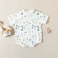 2022-12-20 Lioraitiin 0-24M Baby Boys Girls Easter Bodysuit Short Sleeve Bunny Print Jumpsuit Newborn Clothes Neutral Baby Boutique