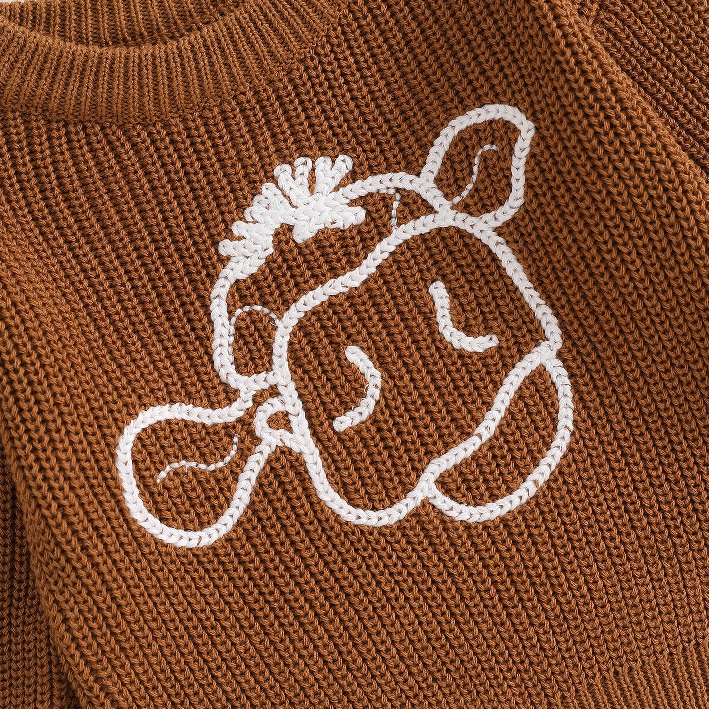 MISOWMNJOY Winter Autumn Sweaters Newborn Infant Knit Wear Long Sleeve Cow Embroidery Knitting Pullovers for Girls Boy Jumpers Neutral Baby Boutique
