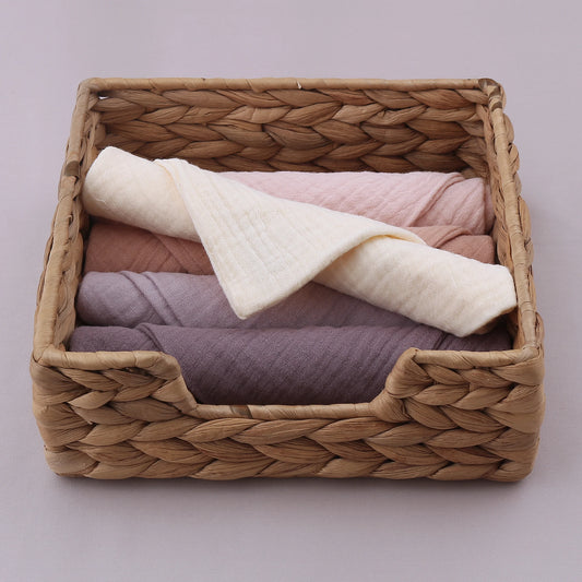 5PCS Pure Color Baby Handkerchief Soft Saliva Towel Absorbent Baby Burp Cloth Bibs Kids Wipe Cloth Newborn Washcloth Products Neutral Baby Boutique