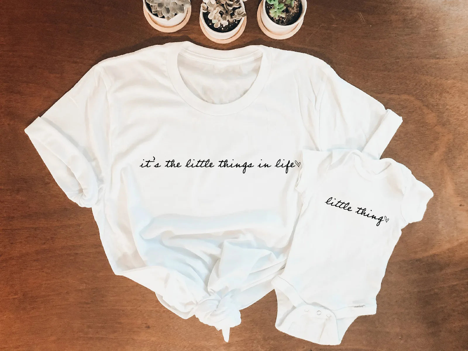 The It's The Little Things Mom and Me Shirts Mama Shirts Mommy and Baby Family Look Matching Shirts Mom and Daughter T-Shirts Neutral Baby Boutique