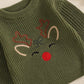 Newborn Baby Girls Boy Sweater Reindeer Embroidery Long Sleeve Pullover 2024 Fall Winter Baby Clothes Christmas Jumpers Top Neutral Baby Boutique