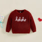 Baby Sweater Long Sleeve Crew Neck Letters Winter Warm Knit Pullover Sweater Infant Clothes for Girls Boys Neutral Baby Boutique