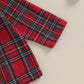 Christmas Kids Girls Boys Pajamas Set Loungewear Suit Plaid Button up Long Sleeve Shirt and Elastic Pants 2PCS Toddler Sleepwear Neutral Baby Boutique