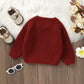 Baby Sweater Long Sleeve Crew Neck Letters Winter Warm Knit Pullover Sweater Infant Clothes for Girls Boys Neutral Baby Boutique