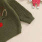 Newborn Baby Girls Boy Sweater Reindeer Embroidery Long Sleeve Pullover 2024 Fall Winter Baby Clothes Christmas Jumpers Top Neutral Baby Boutique