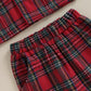Christmas Kids Girls Boys Pajamas Set Loungewear Suit Plaid Button up Long Sleeve Shirt and Elastic Pants 2PCS Toddler Sleepwear Neutral Baby Boutique
