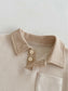 Summer Baby Clothes Set Turn Down Collar T-shirt And Shorts 2Pcs For Boys Toddler Tracksuit Outfit Neutral Baby Boutique