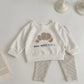 Baby Boy Clothes Sets Bread/Cookies Embroidery Cute Toddler Outfit 2Pcs Long Sleeves Top Pants Newborn Baby 0-3 Years Tracksuit Neutral Baby Boutique