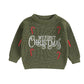 Newborn Baby Girls Boys Christmas Sweaters Long Sleeve Round Neck Candy Letter Embroidery Knit Pullovers Infant Jumper Tops Neutral Baby Boutique
