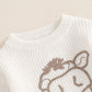 MISOWMNJOY Winter Autumn Sweaters Newborn Infant Knit Wear Long Sleeve Cow Embroidery Knitting Pullovers for Girls Boy Jumpers Neutral Baby Boutique
