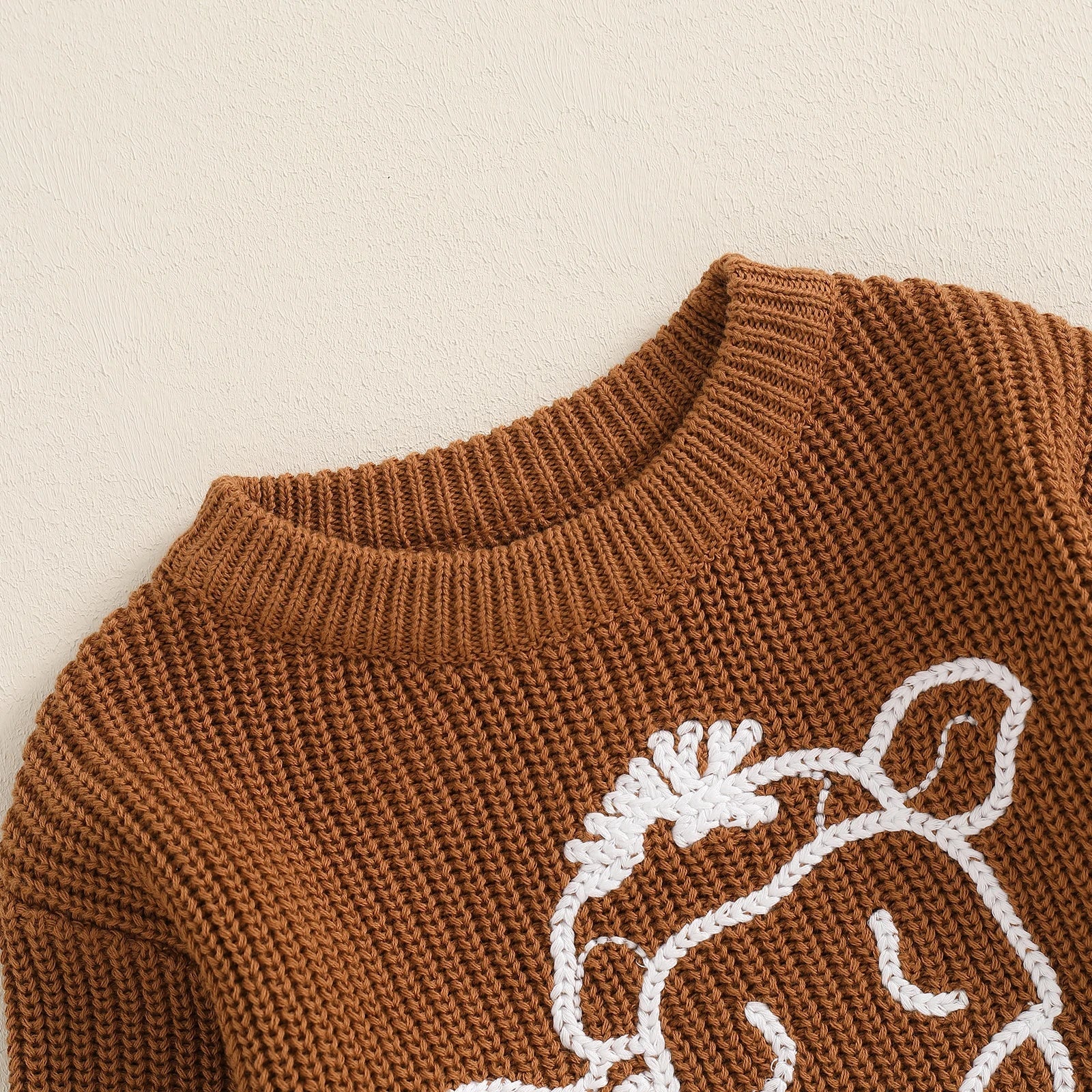 MISOWMNJOY Winter Autumn Sweaters Newborn Infant Knit Wear Long Sleeve Cow Embroidery Knitting Pullovers for Girls Boy Jumpers Neutral Baby Boutique