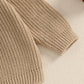 Toddler Christmas Sweaters Long Sleeve Letter Embroidery Knit Pullovers Kid Jumper Tops Neutral Baby Boutique