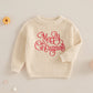 MISOWMNJOY Merry Christmas Baby Knit Sweater Winter Warm Boy Girl Jumper Clothes Letter Embroidery Long Sleeve Kid Pullover Tops Neutral Baby Boutique