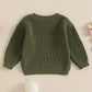 Newborn Baby Girls Boy Sweater Reindeer Embroidery Long Sleeve Pullover 2024 Fall Winter Baby Clothes Christmas Jumpers Top Neutral Baby Boutique